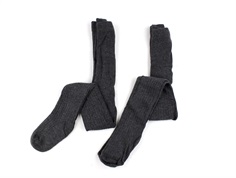 Name It dark grey melange strømpebukser (2-pack)